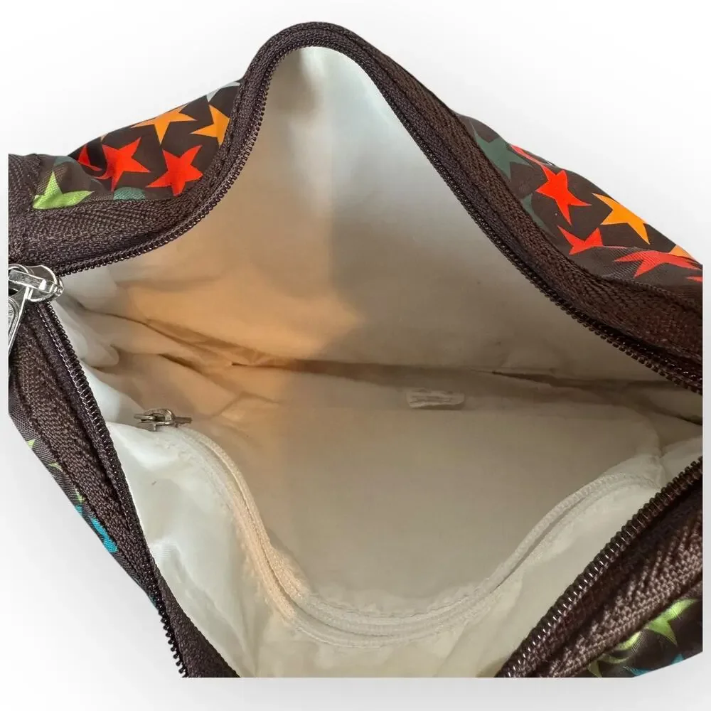 VTG‎ LeSportsac Hobo Bag Rainbow Star Print with Matching Pouch – Rare 2000s